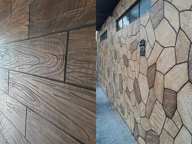 Pintura que imita pedra e madeira, funciona?